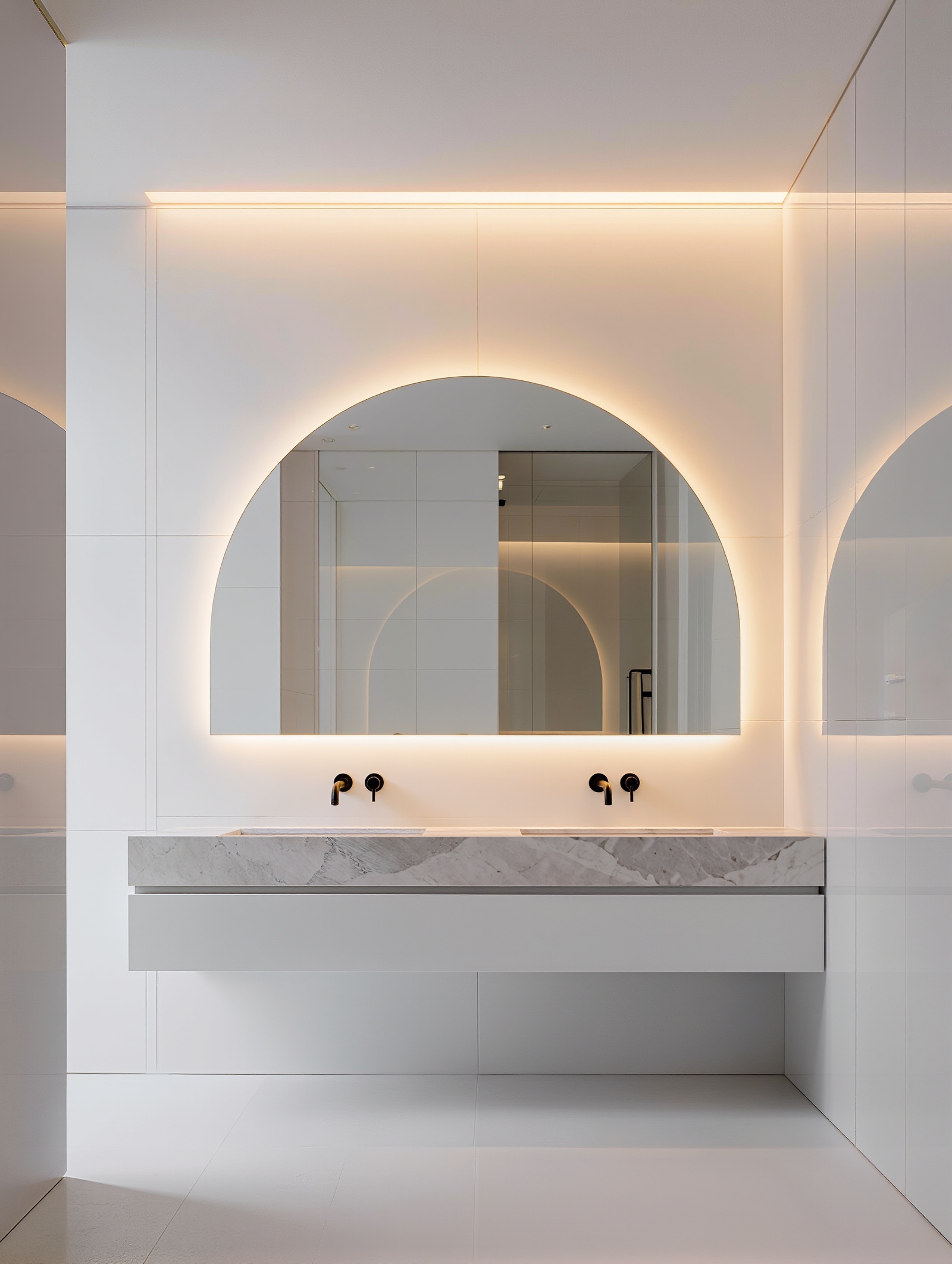 Double vanity installation